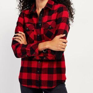 Roots Park Plaid Shirt in Cabin Red